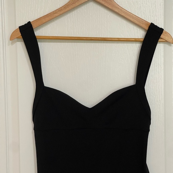 NEW INTIMATELY FREE PEOPLE Taking Sides Bodycon Slip Elegant Black Stretch Dress - Picture 3 of 8